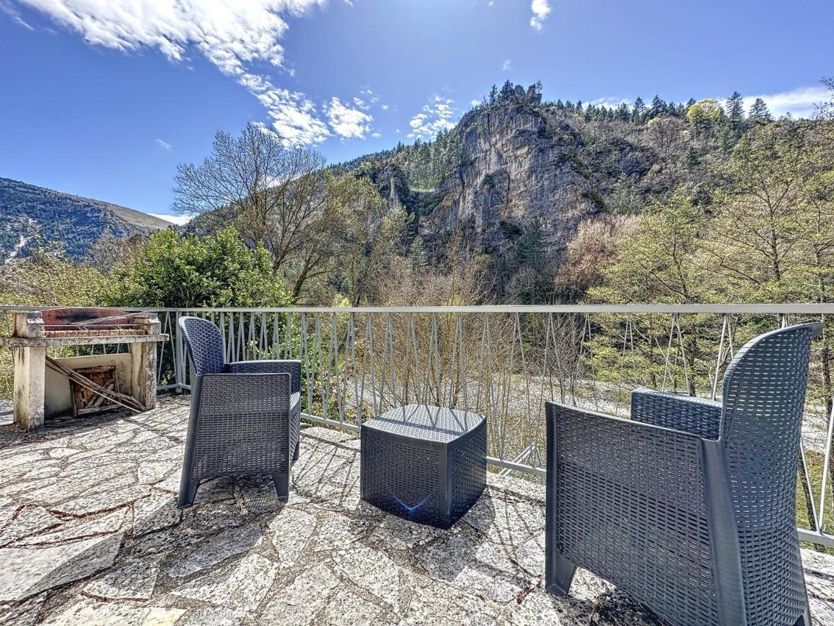 Gorges Du Tarn : Charmant Gite Avec Vue Sur Le Tarn Sainte-Énimie Eksteriør bilde