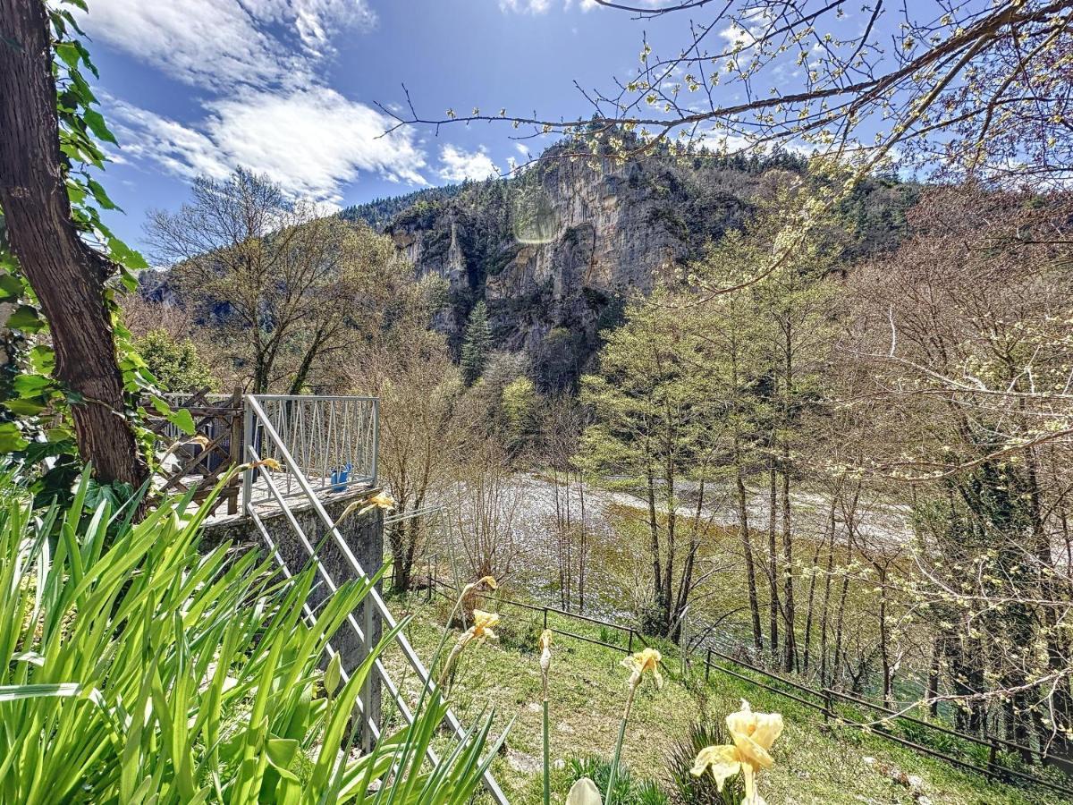 Gorges Du Tarn : Charmant Gite Avec Vue Sur Le Tarn Sainte-Énimie Eksteriør bilde