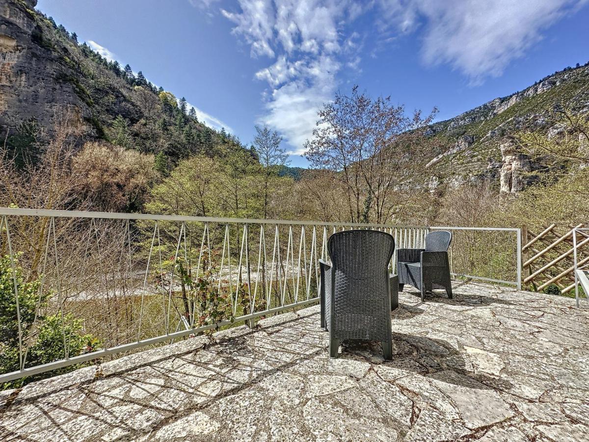 Gorges Du Tarn : Charmant Gite Avec Vue Sur Le Tarn Sainte-Énimie Eksteriør bilde